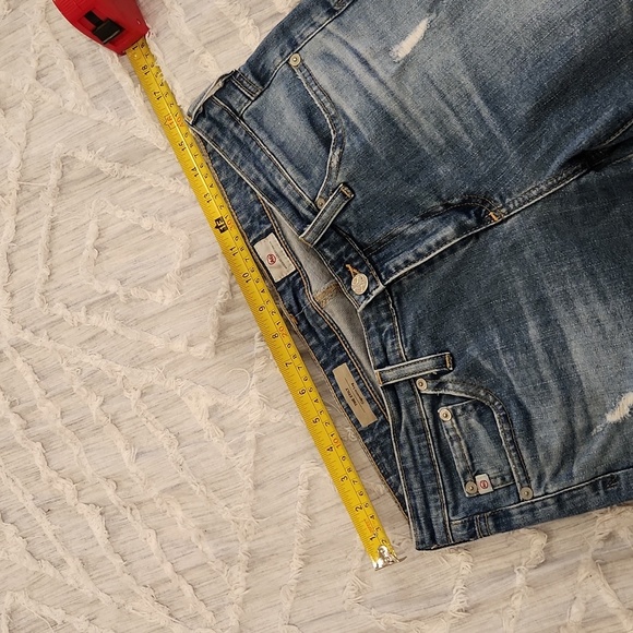 Medium wash, distressed AG "the stilt" cigarette skinny jeans size 28! - Picture 7 of 10